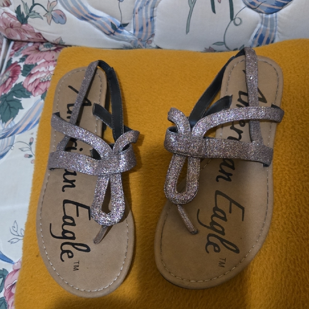 American Eagle Outfitters Pink Sandals Sparkle